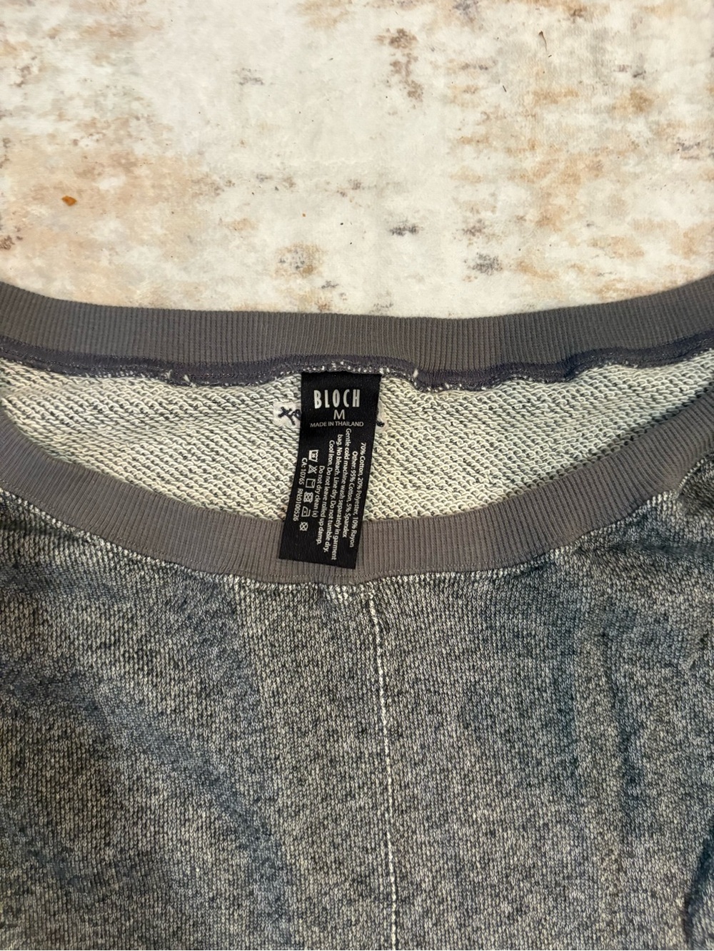 Bloch Gray romper warmup with Waist Tie - Picture 3 of 4